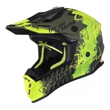 Capacete Cross Just1 J38 Mask Enduro Amarelo Flour Verde