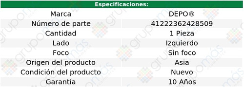 Calavera Izq S/foco Jeep Patriot 07 Al 17 Depo Foto 4