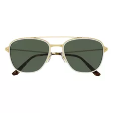 Lentes De Sol Cartier Ct0326s-002 57 Dorado Hombre