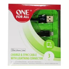 Cable One For All Lightning Usb Para iPhone 3 Metros