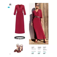 Maxidress Rinna Bruni 15616 Vino ..outlet/saldos Mchn