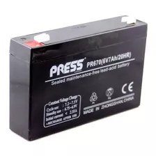 Batería Gel Recargable 6v 7a Press Auto Electrico Juguete
