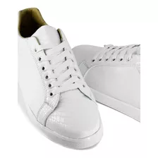 Tenis Hombre Sneakers Blancos Lisos Snake Moon & Rain