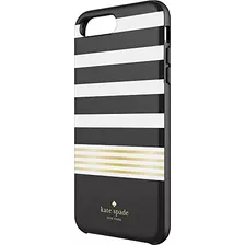 Kate Spade Nueva York Para iPhone 7 Plus Blanco Negro Stripe