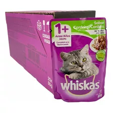 Kit 20un X 85g Sache Gatos Whiskas Adulto Cordeiro Caixa