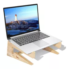 Base Soporte Para Pc Portátil Laptop Ergonómic De Madera Mac