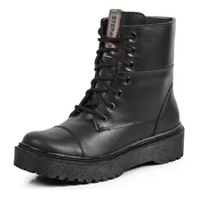 Bota Coturno Feminino Couro