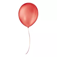 Balão De Festa Látex Liso - Cores - 9 23cm - 50 Unidades Cor Vermelho Quente