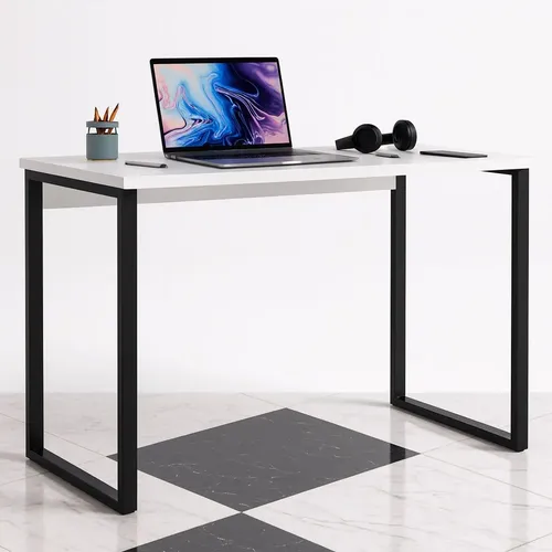 Mesa De Jantar Branca 90cm Moderna Minimalista Compacta Branco E Preto