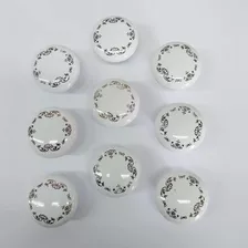 Lote 10 Puxador Porcelana Ponto Gaveta 38mm Pequenas Falhas