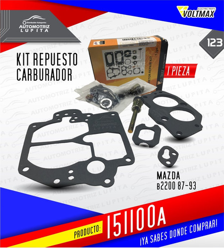 Repuesto Carburador Camioneta Mazda B2200 87-93 5602 Voltmax Foto 6