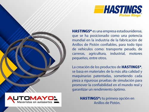 Kit Anillos De Pistn 0.75 Hastings Lemans 3.5l 6 Cil 64-65 Foto 4