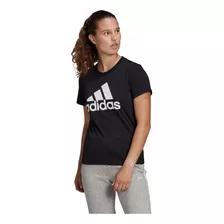 Camiseta adidas Essentials Logo Feminina - Preto E Branco