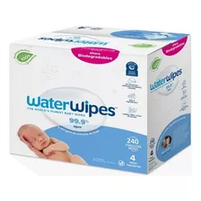 Waterwipes 4 Pack - 240 Toallitas Hum. Para Bebé 99.9% Agua