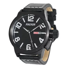 Relógio Magnum Masculino Ma33399k Preto Couro Oferta