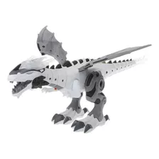 Dragão Robo Brinquedo Dinossauro Anda Bate Asas Solta Fumaça