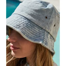 Piluso Sombrero Bucket Hat Mujer Hombre Jean Denim Algodón