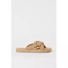 Sandalias Slides Con Tiras Trenzadas Y Entrelazadas H&m T 39