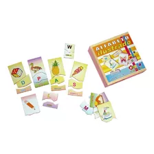 Brinquedo Alfabeto Ilustrado 75pc Carlu