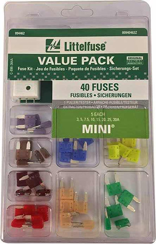 Littelfuse Value Pack 40x Mini Fusibles Atm Kit Diagnstico Foto 3