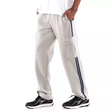 Calça Moletom Masculina Bolso Cargo 046842