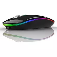 Mouse Optico Inalambrico Led | Negro / Bluetooth