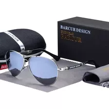 Barcur Gafas De Sol Para Hombre Y Mujer Diseño Plateado