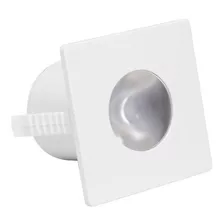 Luminatti - Spot Embutir Led 1w 2700k Bivolt Quadrado Branco