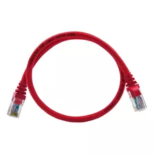 Kit 10 Un. Cabo Patch Cord Cat5e Rj45 - 50 Cm Vermelho