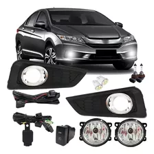 Kit Farol Milha Honda City 2016 Moldura Cromada + 4 Brindes