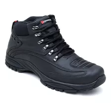 Coturno Bota Motociclista Cano Baixo Tênis Adventure Preto