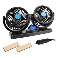 Ventilador Portátil Automotivo Carro Caminhão 12v Potente Cor Preto Com Detalhe Azul