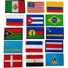 3 Parches Bordados Banderas Todo El Mundo (banderas Países)