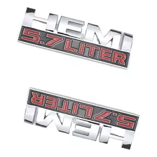 Par Emblema Metal Dodge Ram Hemi 5.7 Liter F250 Ranger Ram