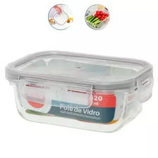 Pote Hermético De Vidro- Marmita - Micro-ondas- Forno 420ml Cor Transparente