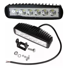 Barra Faro 6 Led Auxiliar Rectangular 12v Auto Moto 4x4