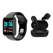 Reloj Smartwatch D20 Negro + Auriculares Inalámbricos Negro