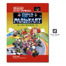 Pôster Da Capa Super Mario Kart Japonês Snes A3