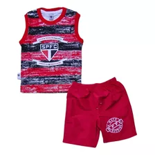 Conjunto Infantil Regata São Paulo Revedor (1 A 3 Anos)