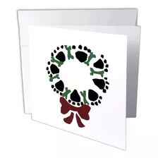 Funny Dog Paw Prints And Biscuits Christmas Wreath