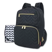 Pañalera Fisher Price Tipo Morral Con Cambiador Para Bebes!! Color Negro