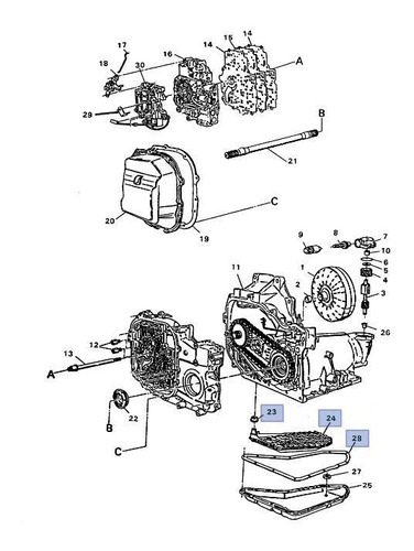 Filtro Transmision Automatica Pontiac Sunbird L4 2.0l 1991 Foto 4