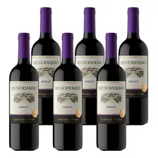 Vino Concha Y Toro Reservado Merlot Botella 750 Ml Pack X 6