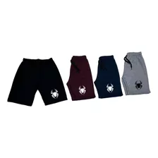 Kit 4 Bermudas Shorts Moletom Infantil Homem Aranha Promoção