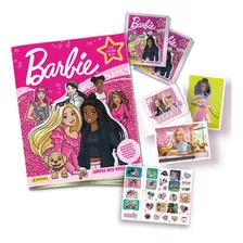 Álbum Barbie Panini + 50 Figurinhas - Juntas Nós Brilhamos 