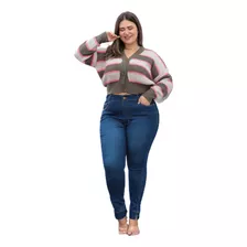 Calça Jeans C/ Lycra Feminina Tamanho Grande Plus Size 