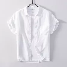 Camisa De Linho Puro Da Itália, Camisetas Masculinas Casuais