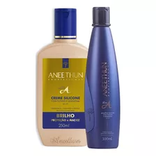 Shampoo Linha A + Creme Silicone Cabelos Proteção E Maciez