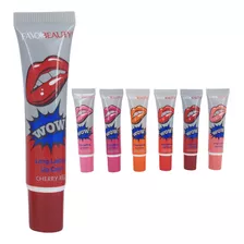 Set De 6 Labiales Tintas De Labios Peel Off 24 Hrs Waterprof