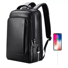 Bopai Mochila De Cuero Genuino Para Hombres Multifuncion Moc